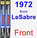 Front Wiper Blade Pack for 1972 Buick LeSabre - Vision Saver