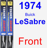 Front Wiper Blade Pack for 1974 Buick LeSabre - Vision Saver