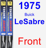 Front Wiper Blade Pack for 1975 Buick LeSabre - Vision Saver