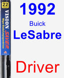 Driver Wiper Blade for 1992 Buick LeSabre - Vision Saver