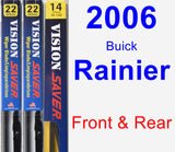 Front & Rear Wiper Blade Pack for 2006 Buick Rainier - Vision Saver