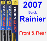 Front & Rear Wiper Blade Pack for 2007 Buick Rainier - Vision Saver