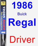 Driver Wiper Blade for 1986 Buick Regal - Vision Saver