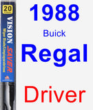 Driver Wiper Blade for 1988 Buick Regal - Vision Saver