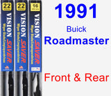 Front & Rear Wiper Blade Pack for 1991 Buick Roadmaster - Vision Saver