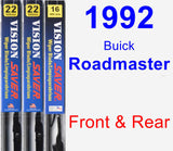 Front & Rear Wiper Blade Pack for 1992 Buick Roadmaster - Vision Saver