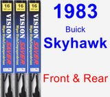 Front & Rear Wiper Blade Pack for 1983 Buick Skyhawk - Vision Saver