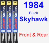 Front & Rear Wiper Blade Pack for 1984 Buick Skyhawk - Vision Saver
