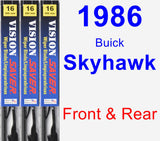 Front & Rear Wiper Blade Pack for 1986 Buick Skyhawk - Vision Saver