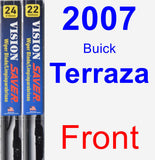 Front Wiper Blade Pack for 2007 Buick Terraza - Vision Saver