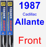 Front Wiper Blade Pack for 1987 Cadillac Allante - Vision Saver