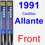 Front Wiper Blade Pack for 1991 Cadillac Allante - Vision Saver