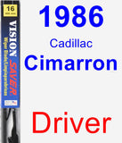 Driver Wiper Blade for 1986 Cadillac Cimarron - Vision Saver
