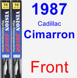 Front Wiper Blade Pack for 1987 Cadillac Cimarron - Vision Saver