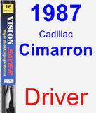 Driver Wiper Blade for 1987 Cadillac Cimarron - Vision Saver