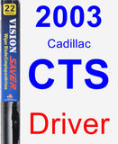 Driver Wiper Blade for 2003 Cadillac CTS - Vision Saver