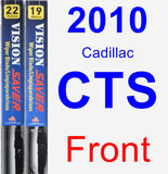 Front Wiper Blade Pack for 2010 Cadillac CTS - Vision Saver