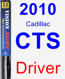 Driver Wiper Blade for 2010 Cadillac CTS - Vision Saver