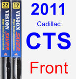 Front Wiper Blade Pack for 2011 Cadillac CTS - Vision Saver