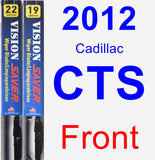 Front Wiper Blade Pack for 2012 Cadillac CTS - Vision Saver