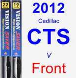 Front Wiper Blade Pack for 2012 Cadillac CTS - Vision Saver