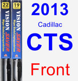 Front Wiper Blade Pack for 2013 Cadillac CTS - Vision Saver