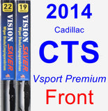 Front Wiper Blade Pack for 2014 Cadillac CTS - Vision Saver