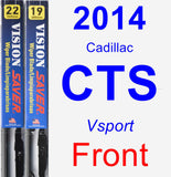 Front Wiper Blade Pack for 2014 Cadillac CTS - Vision Saver