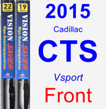 Front Wiper Blade Pack for 2015 Cadillac CTS - Vision Saver