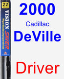 Driver Wiper Blade for 2000 Cadillac DeVille - Vision Saver