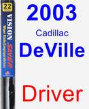 Driver Wiper Blade for 2003 Cadillac DeVille - Vision Saver