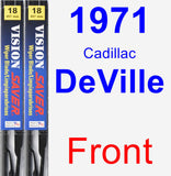 Front Wiper Blade Pack for 1971 Cadillac DeVille - Vision Saver