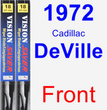 Front Wiper Blade Pack for 1972 Cadillac DeVille - Vision Saver