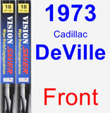 Front Wiper Blade Pack for 1973 Cadillac DeVille - Vision Saver