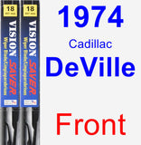 Front Wiper Blade Pack for 1974 Cadillac DeVille - Vision Saver