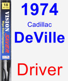 Driver Wiper Blade for 1974 Cadillac DeVille - Vision Saver