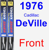 Front Wiper Blade Pack for 1976 Cadillac DeVille - Vision Saver