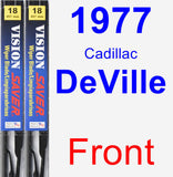 Front Wiper Blade Pack for 1977 Cadillac DeVille - Vision Saver