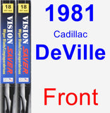 Front Wiper Blade Pack for 1981 Cadillac DeVille - Vision Saver