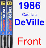 Front Wiper Blade Pack for 1986 Cadillac DeVille - Vision Saver