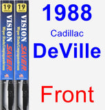Front Wiper Blade Pack for 1988 Cadillac DeVille - Vision Saver