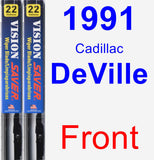 Front Wiper Blade Pack for 1991 Cadillac DeVille - Vision Saver