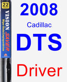 Driver Wiper Blade for 2008 Cadillac DTS - Vision Saver