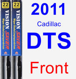 Front Wiper Blade Pack for 2011 Cadillac DTS - Vision Saver