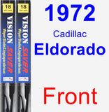 Front Wiper Blade Pack for 1972 Cadillac Eldorado - Vision Saver