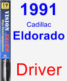 Driver Wiper Blade for 1991 Cadillac Eldorado - Vision Saver