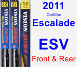 Front & Rear Wiper Blade Pack for 2011 Cadillac Escalade ESV - Vision Saver