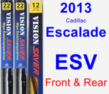 Front & Rear Wiper Blade Pack for 2013 Cadillac Escalade ESV - Vision Saver