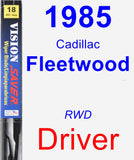 Driver Wiper Blade for 1985 Cadillac Fleetwood - Vision Saver