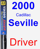 Driver Wiper Blade for 2000 Cadillac Seville - Vision Saver